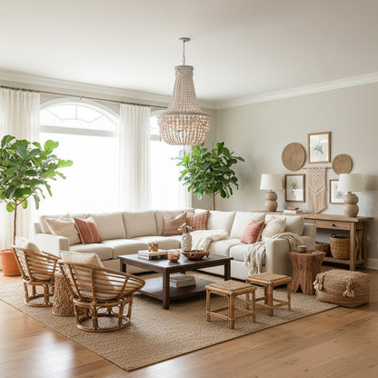 Yarara Wood Bead Chandelier