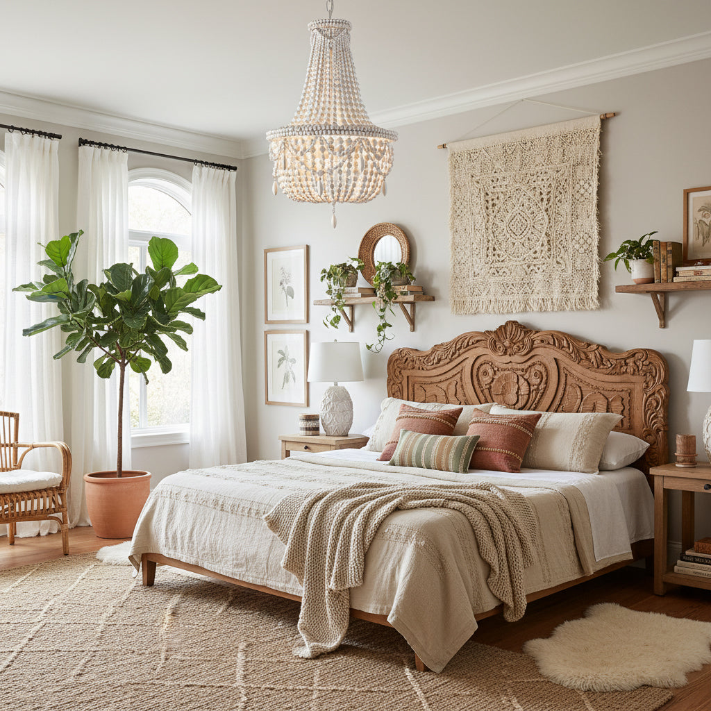 Yarara Wood Bead Chandelier
