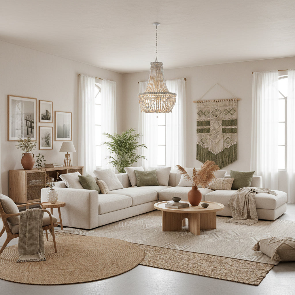 Yarara Wood Bead Chandelier