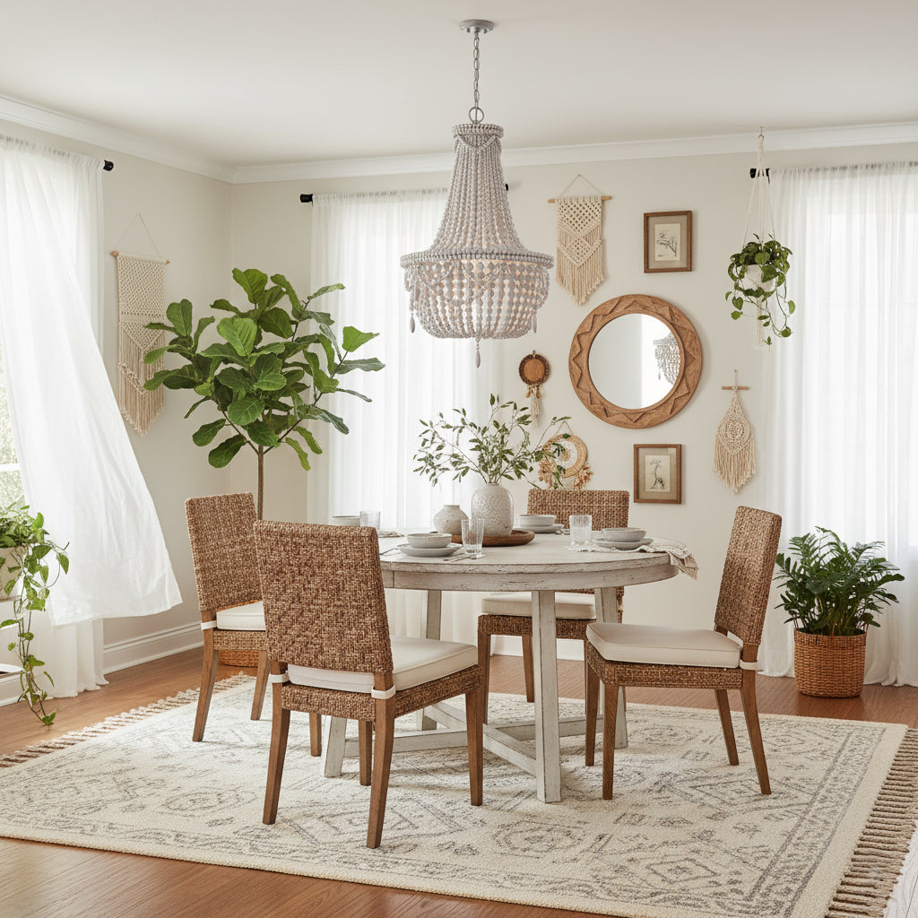 Yarara Wood Bead Chandelier