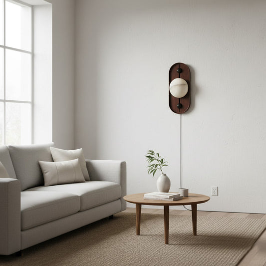 Doran Alabaster Plug-in Wall Lamp