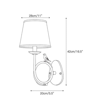 Bird Fabric Wall Sconce