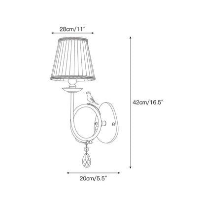 Bird Fabric Wall Sconce