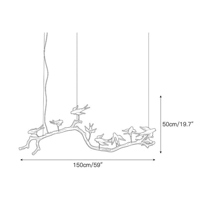 Bird Song Branching Linear Chandelier
