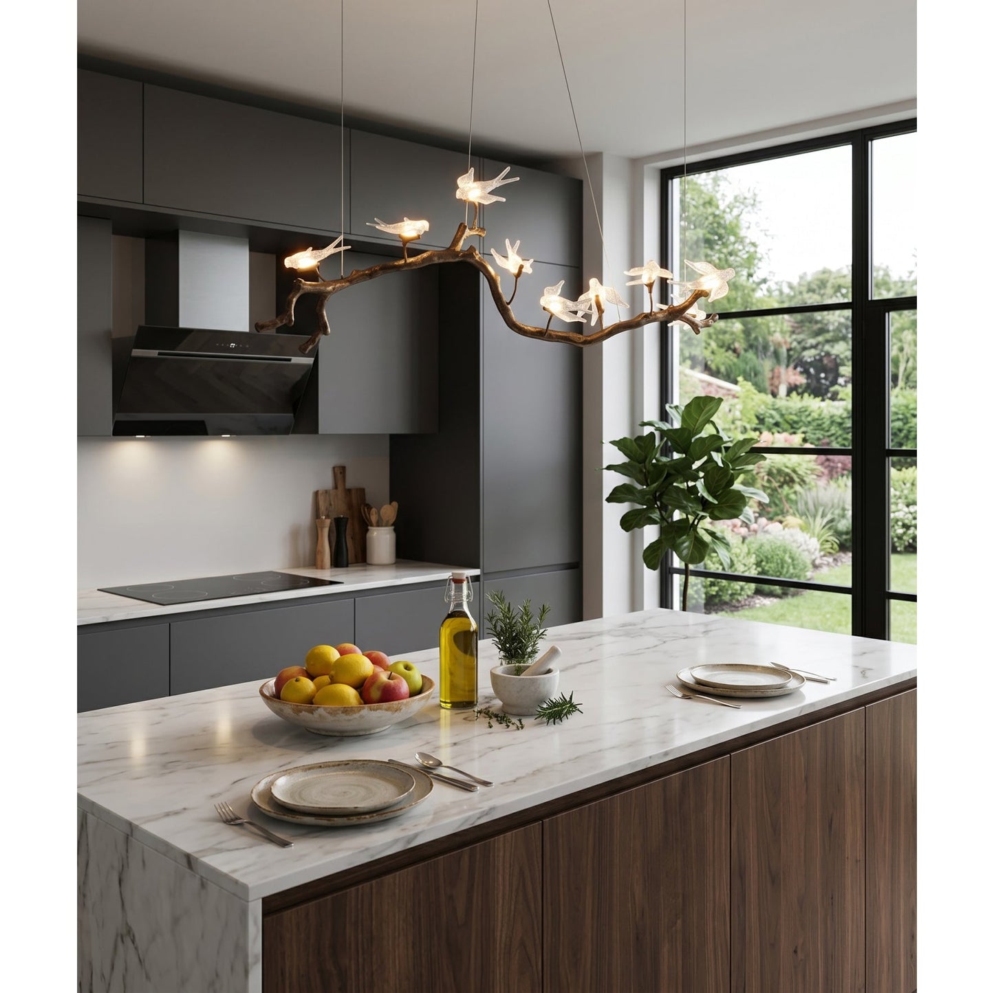 Bird Song Branching Linear Chandelier