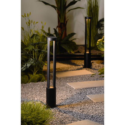 Black Cylindrical Garden Outdoor Light