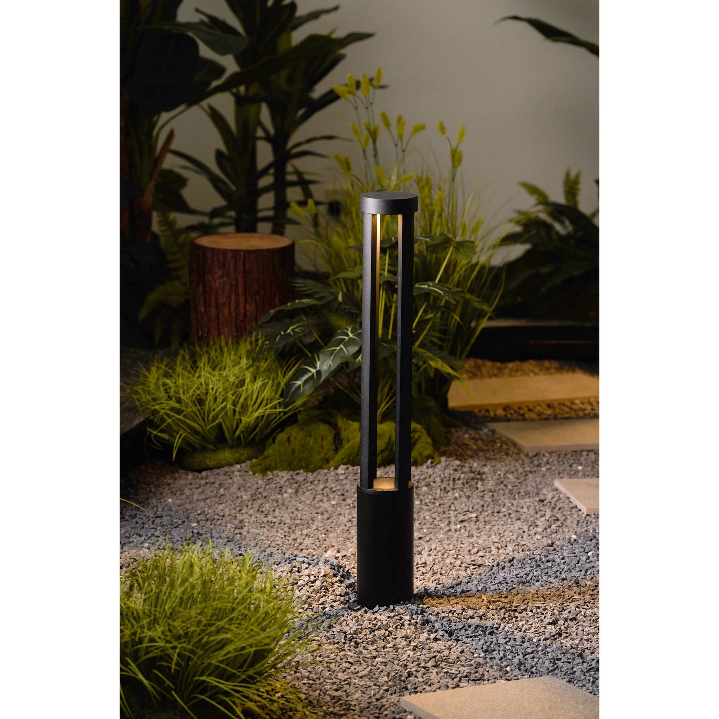 Black Cylindrical Garden Outdoor Light