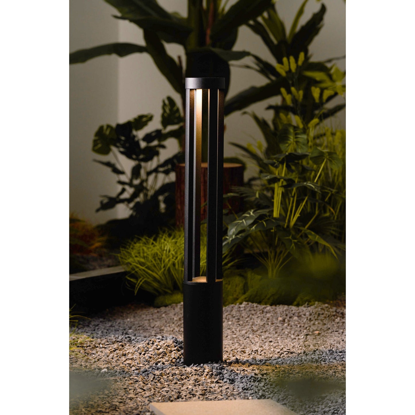 Black Cylindrical Garden Outdoor Light