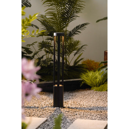 Black Cylindrical Garden Outdoor Light
