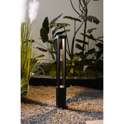 Black Cylindrical Garden Outdoor Light