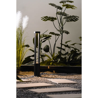 Black Cylindrical Garden Outdoor Light