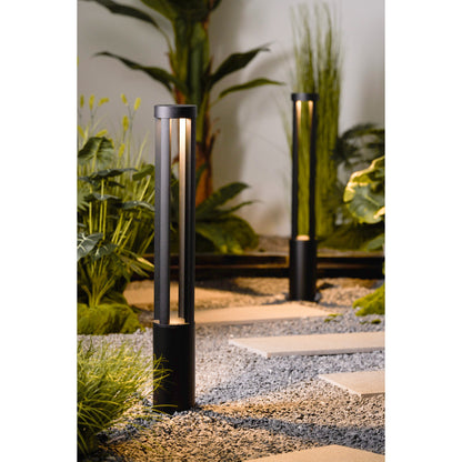 Black Cylindrical Garden Outdoor Light