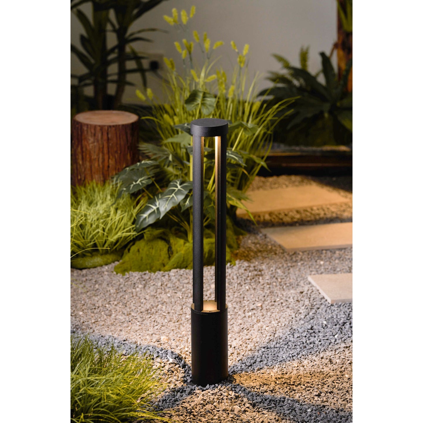 Black Cylindrical Garden Outdoor Light