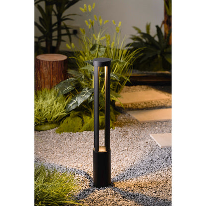 Black Cylindrical Garden Outdoor Light
