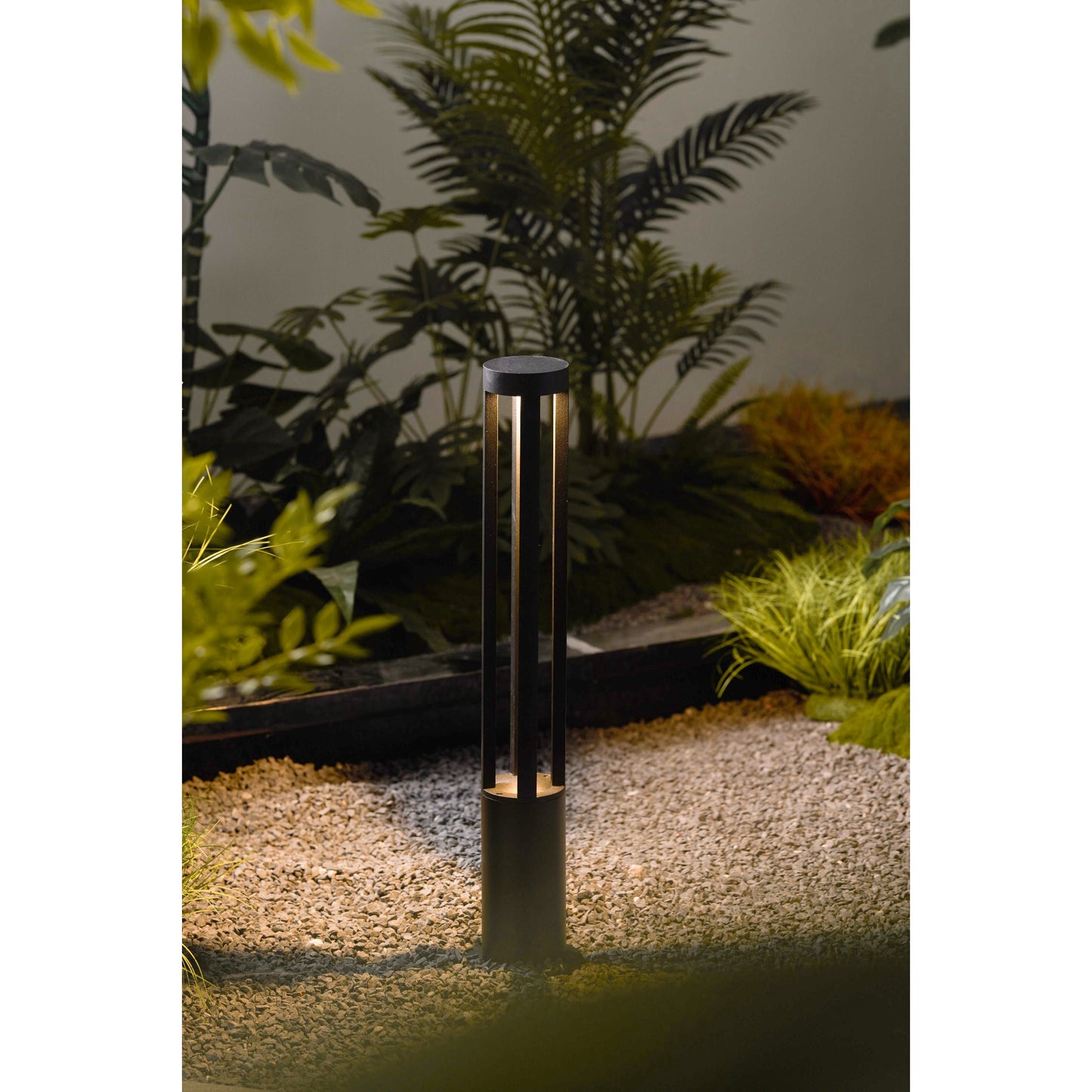 Black Cylindrical Garden Outdoor Light
