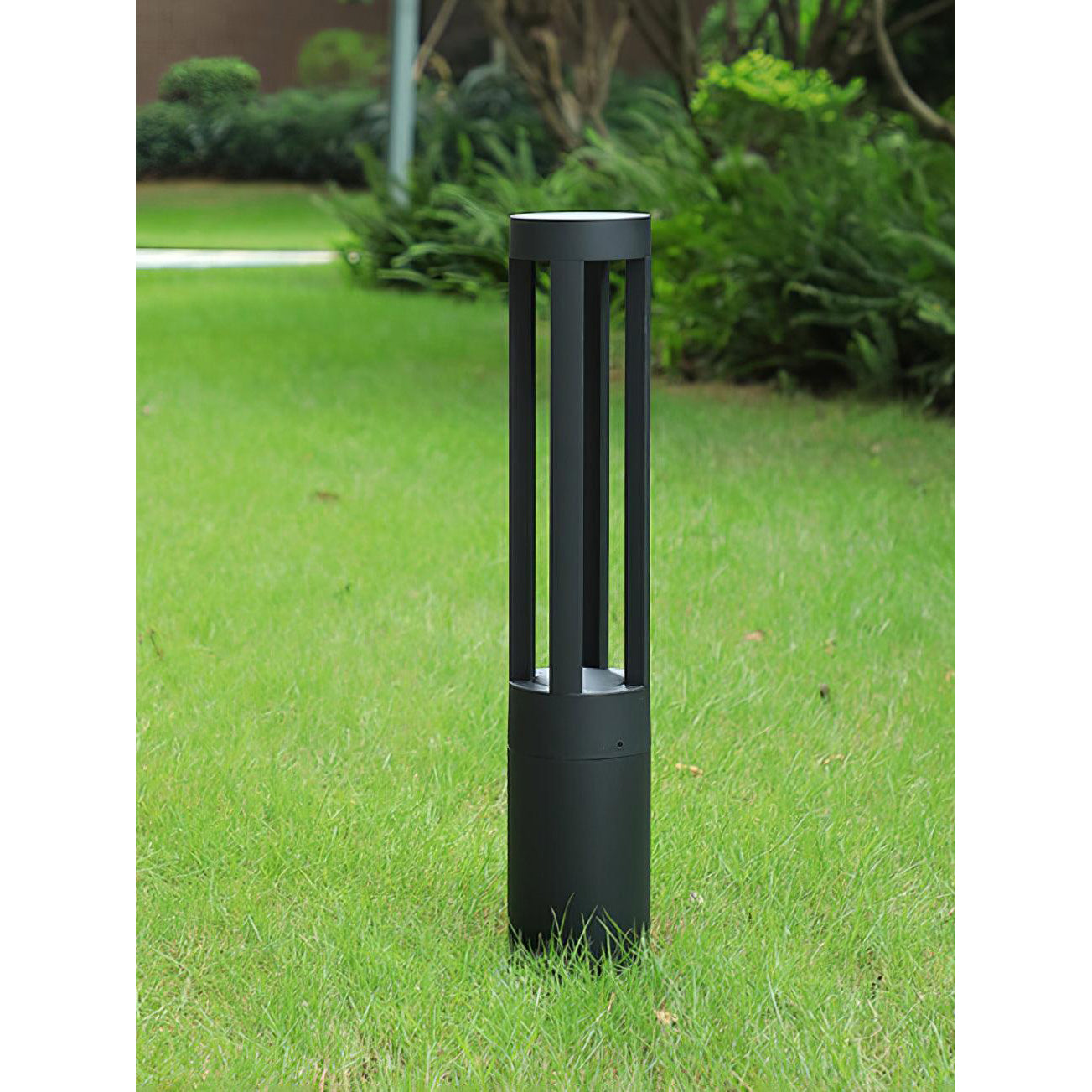 Black Cylindrical Garden Outdoor Light