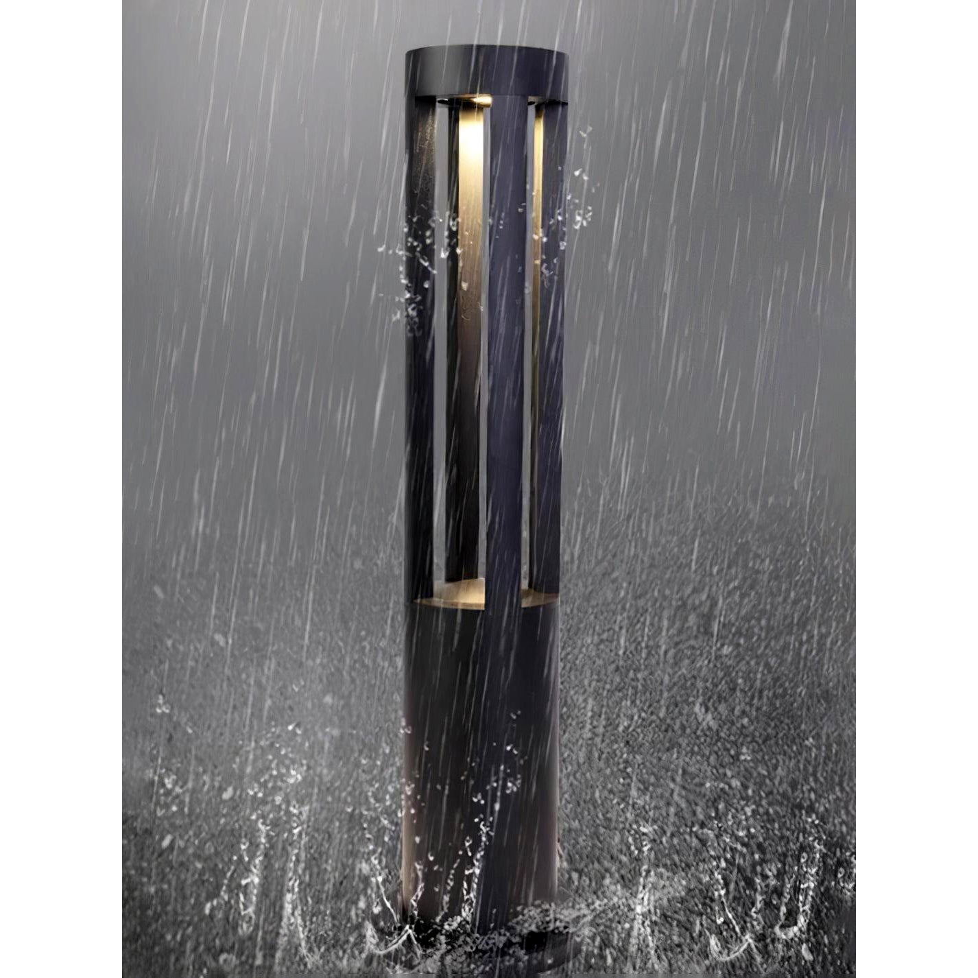 Black Cylindrical Garden Outdoor Light