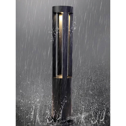 Black Cylindrical Garden Outdoor Light