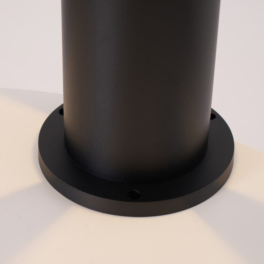 Black Cylindrical Garden Outdoor Light
