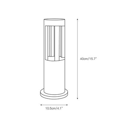 Black Cylindrical Garden Outdoor Light