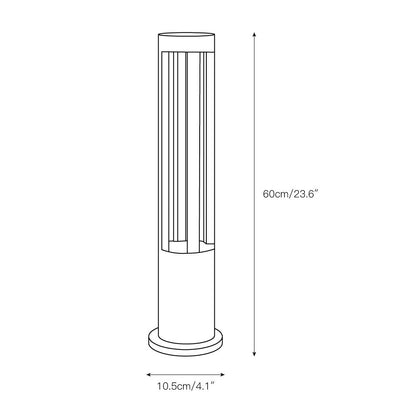 Black Cylindrical Garden Outdoor Light