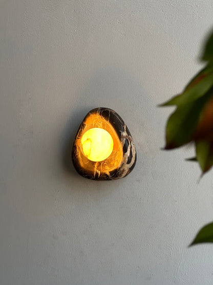 Black Pearl Marble Wall Lamp