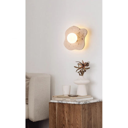 Nevor Travertine Wall Lamp