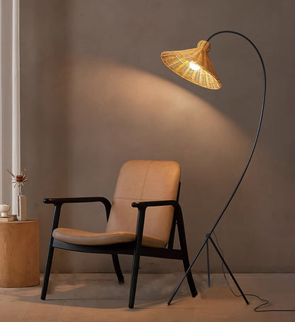 Auguste Rattan Floor Lamp