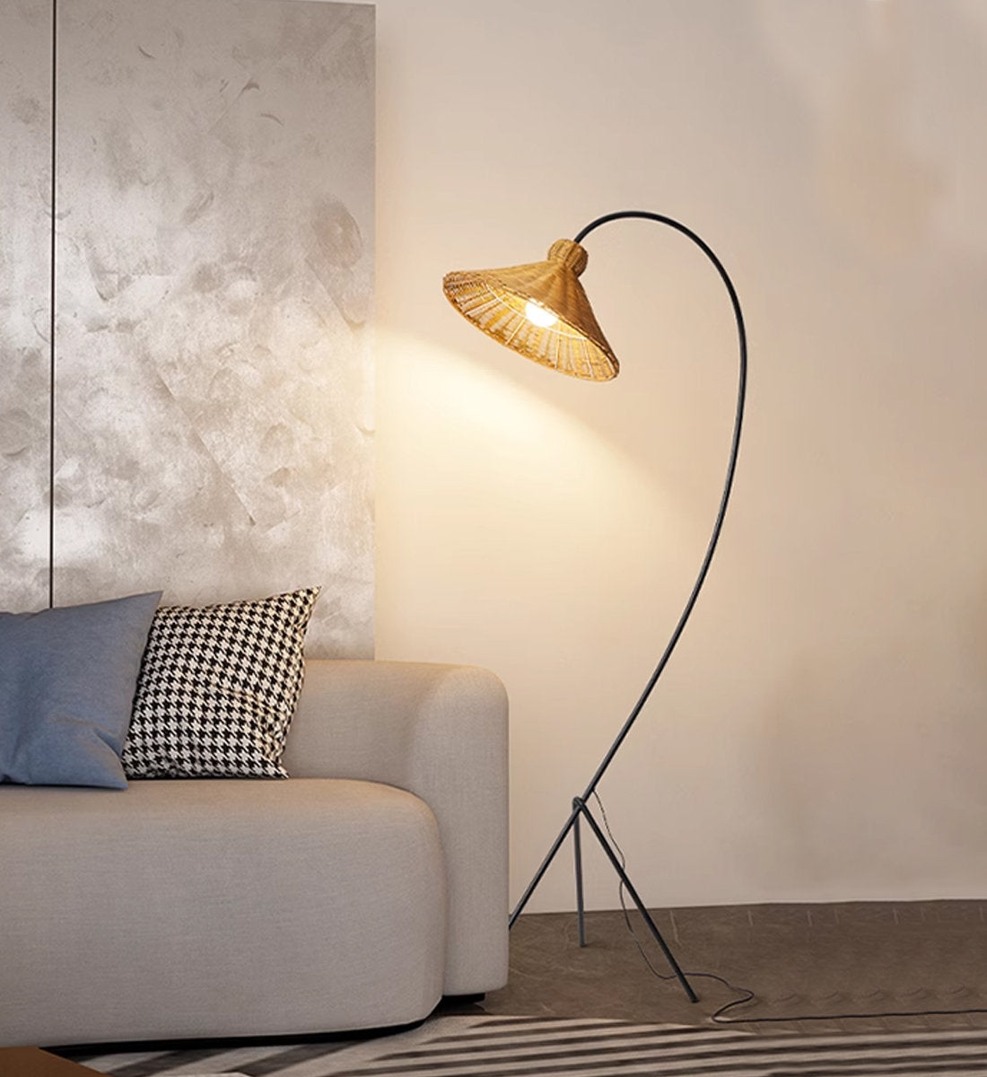 Auguste Rattan Floor Lamp