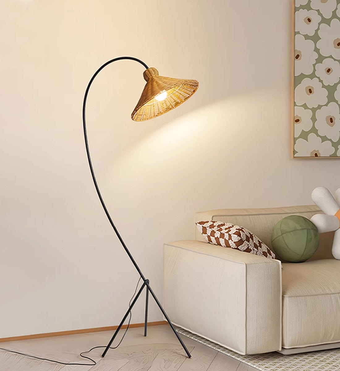 Auguste Rattan Floor Lamp