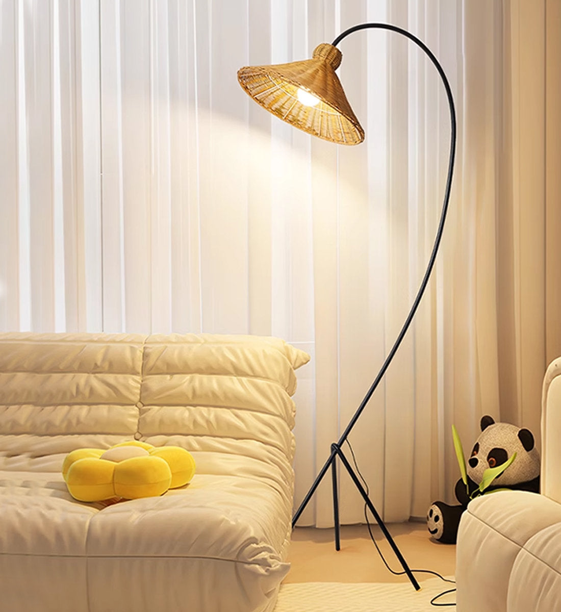 Auguste Rattan Floor Lamp