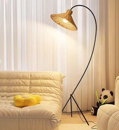 Auguste Rattan Floor Lamp