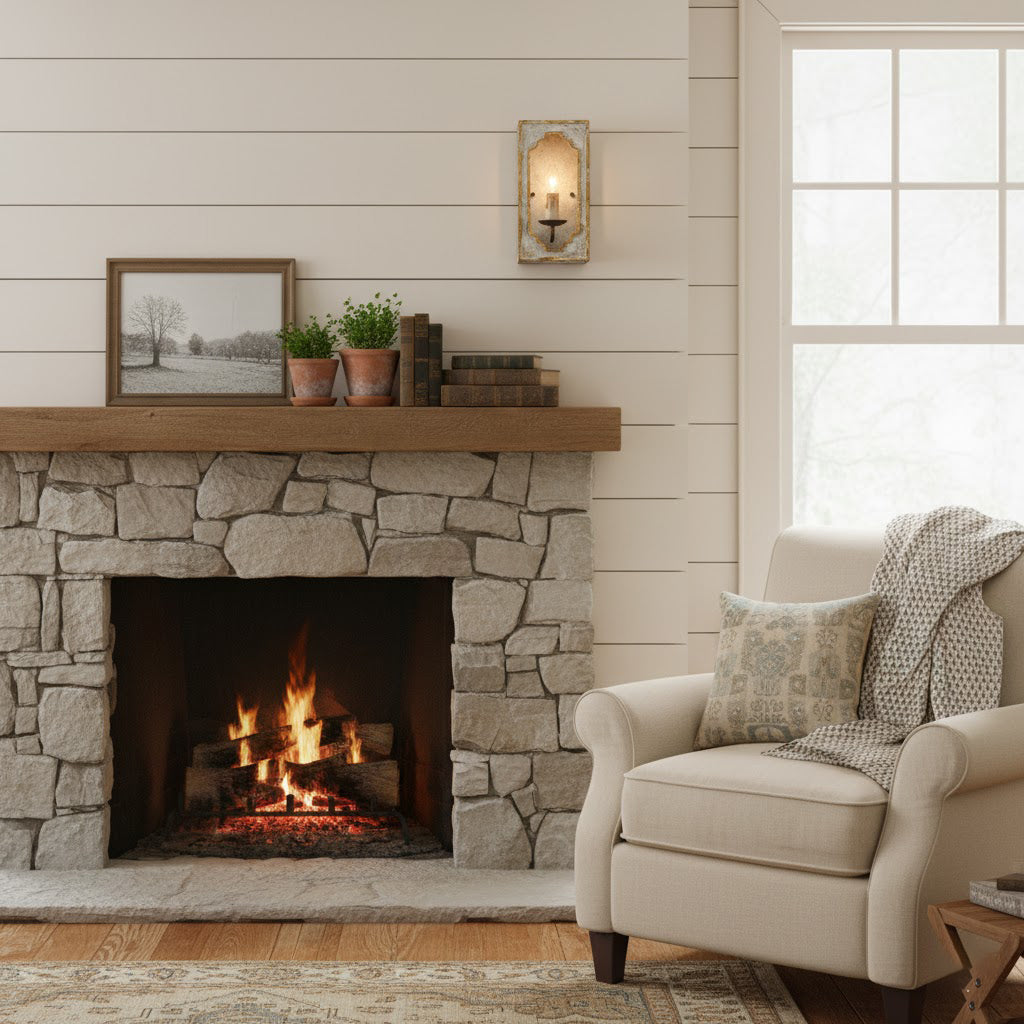 Vaxholm Rustic Cube Sconce