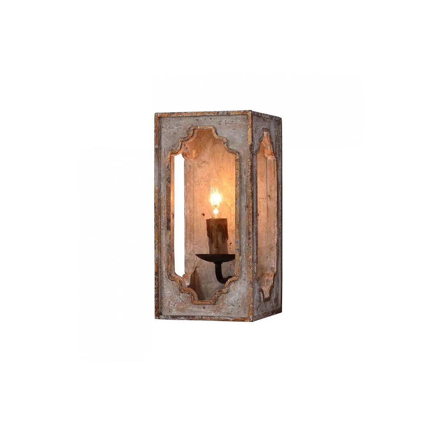 Vaxholm Rustic Cube Sconce