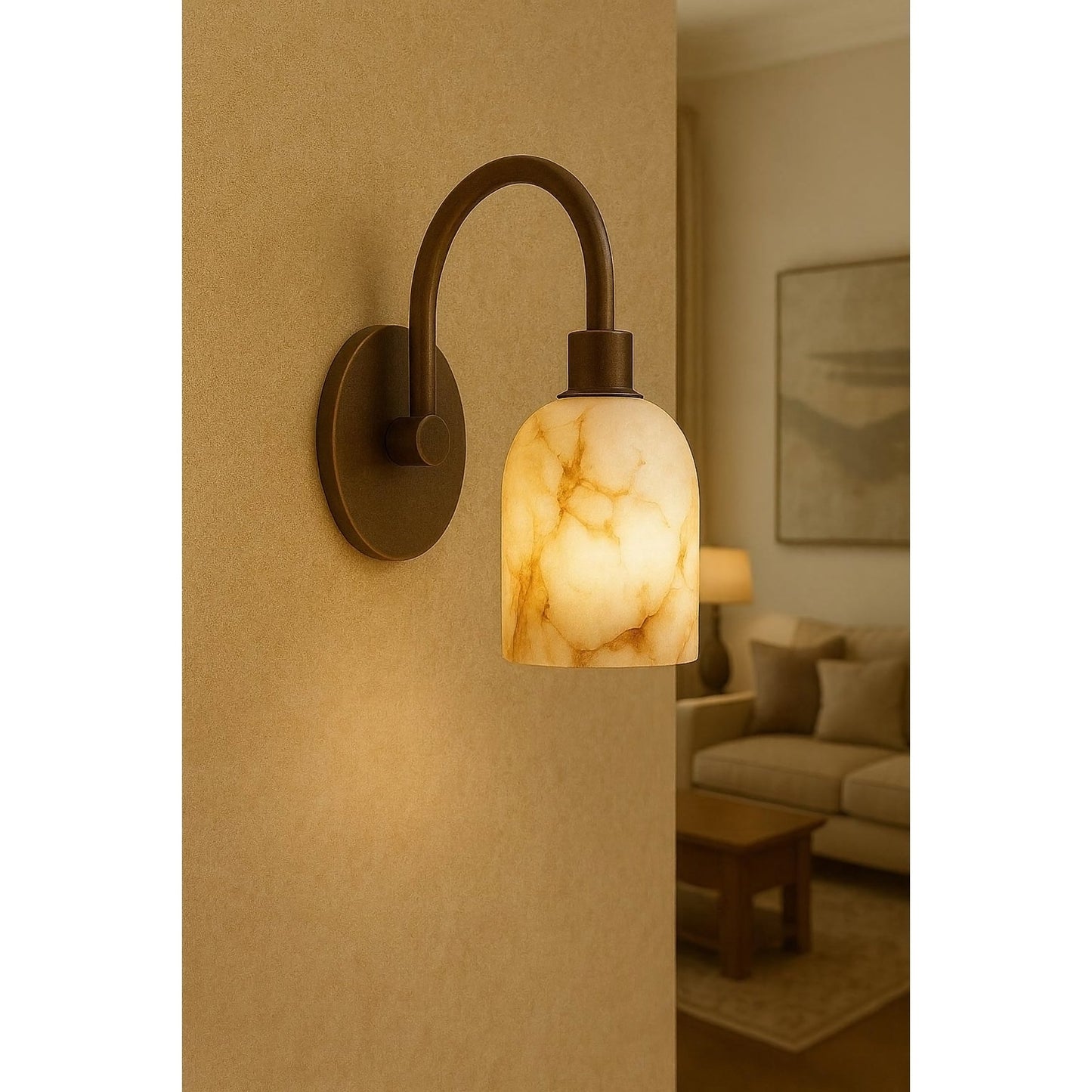 Belex Alabaster Wall Lamp