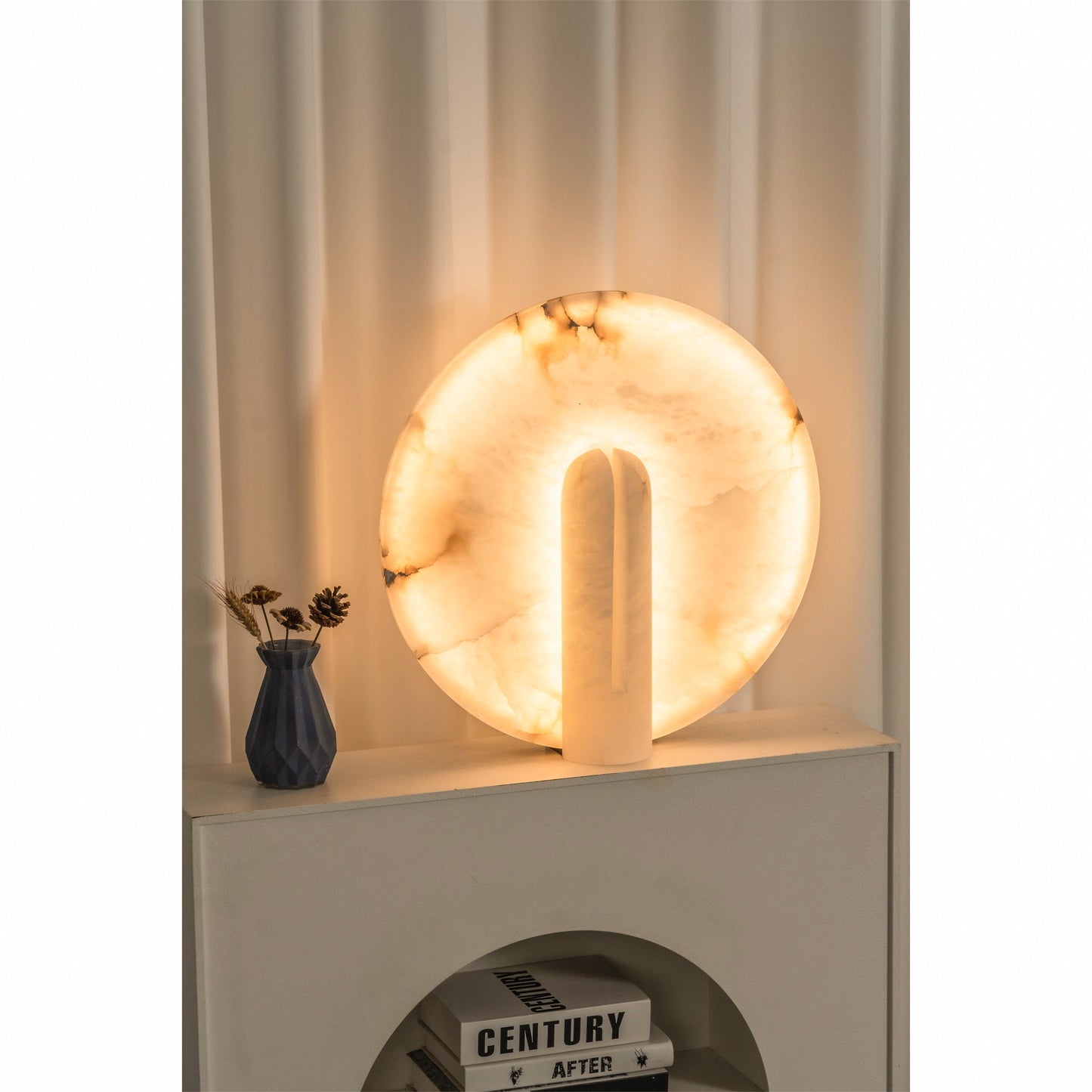 Astilbe Alabaster Table Lamp