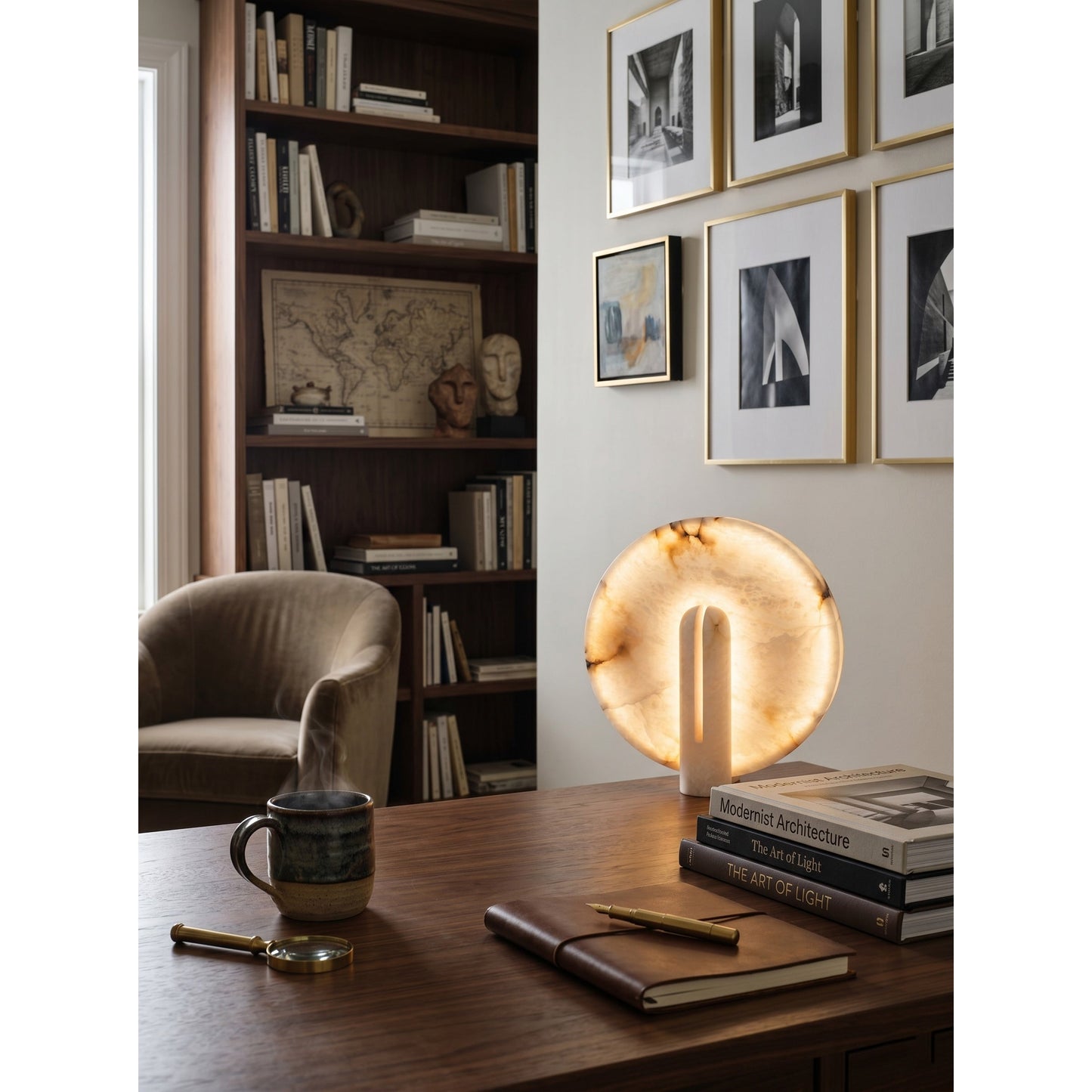 Astilbe Alabaster Table Lamp