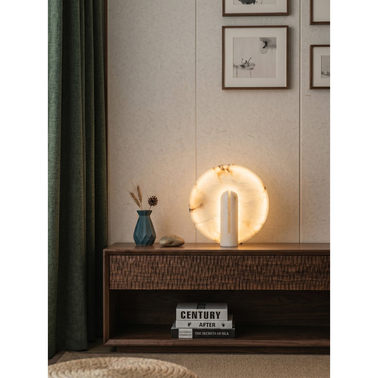 Astilbe Alabaster Table Lamp