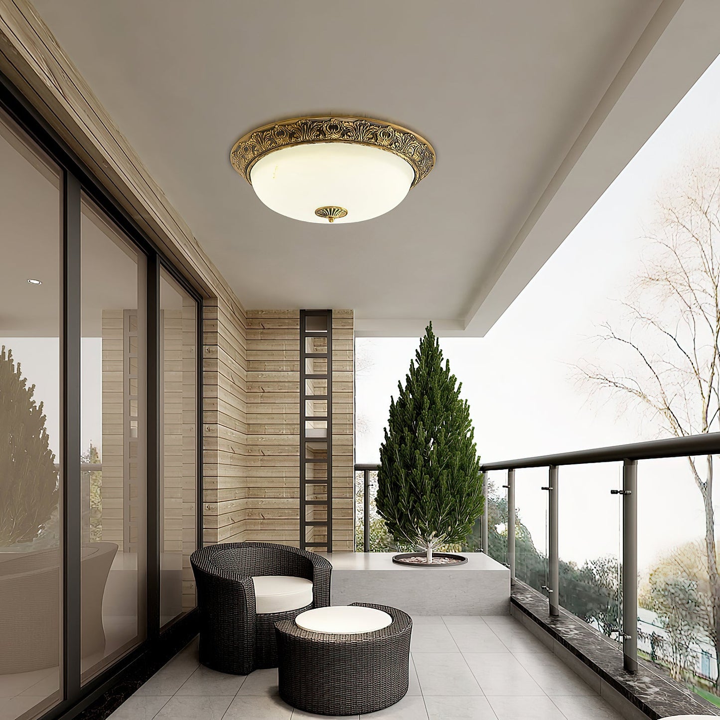 Corora Flush Ceiling Lamp