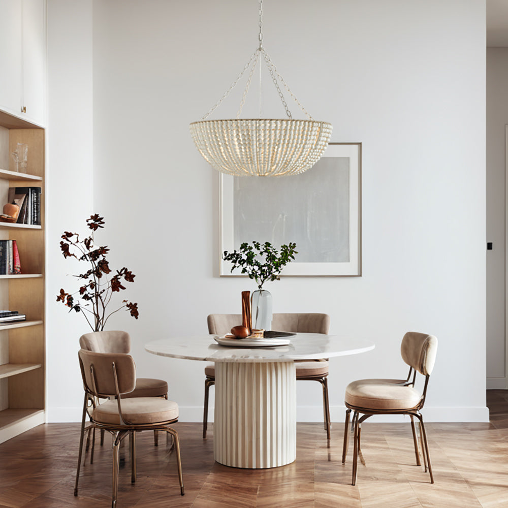 Andan Wood Beaded Chandelier