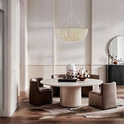 Andan Wood Beaded Chandelier