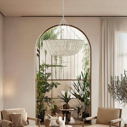 Andan Wood Beaded Chandelier