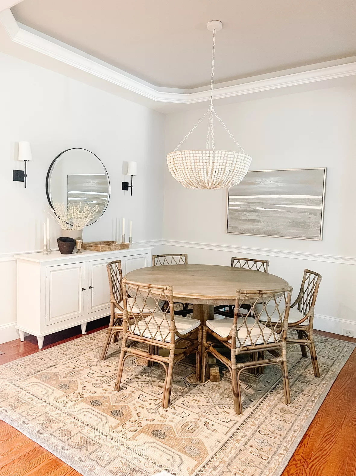 Andan Wood Beaded Chandelier
