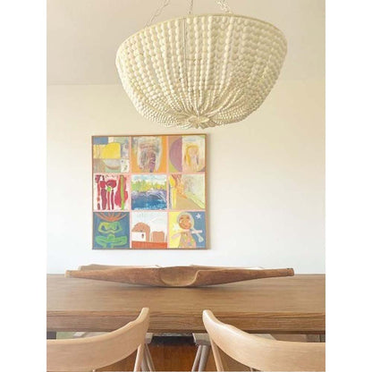 Andan Wood Beaded Chandelier