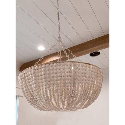 Andan Wood Beaded Chandelier