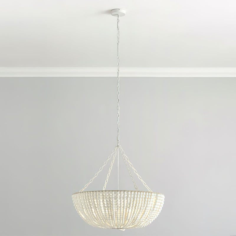 Andan Wood Beaded Chandelier