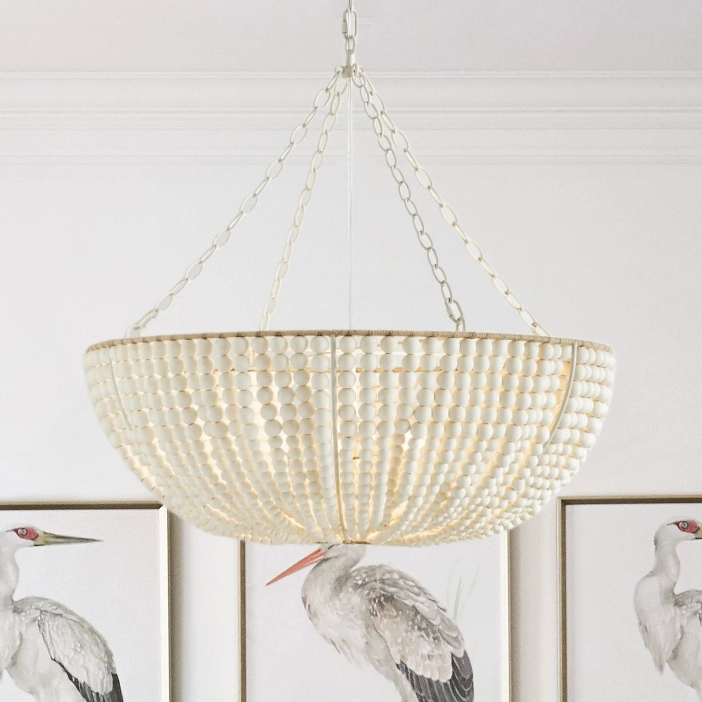 Andan Wood Beaded Chandelier