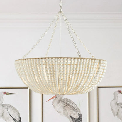 Andan Wood Beaded Chandelier