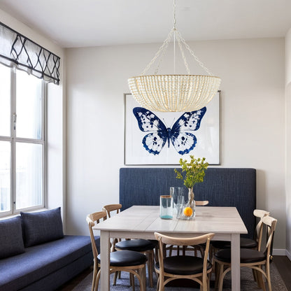 Andan Wood Beaded Chandelier