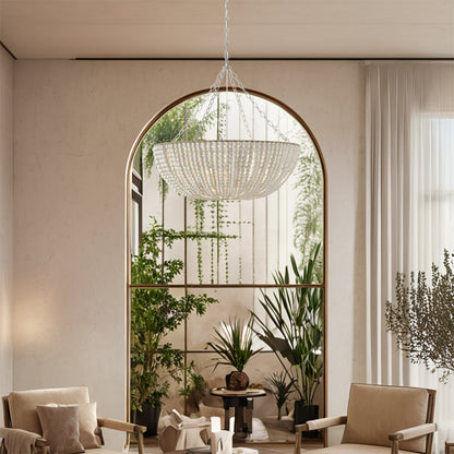 Andan Wood Beaded Chandelier